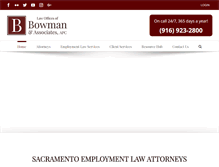 Tablet Screenshot of bowmanlaborlaw.com